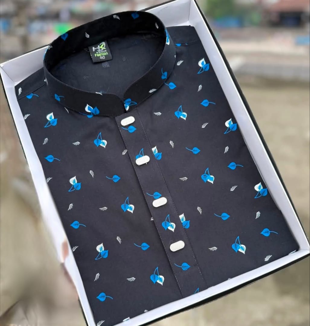 Printed Silk Panjabi